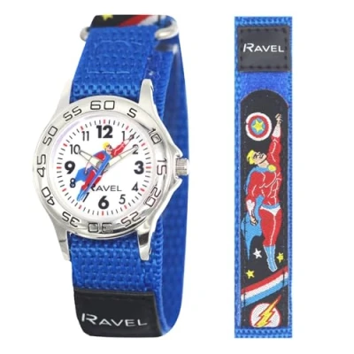 Image of Ravel Children&#039;s Superhero Watch with Easy Fasten Action Strap Analogue Quartz R1507.85