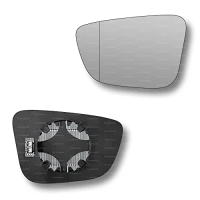 Image of Less4spares Replacement Wing Mirror Glass Left Compatible with BMW 5 Series 2017 2022 CLIP ON Passnager Near Side N/S Heated Blind Spot