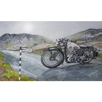 Image of BSA 1938 M24 Goldstar The Worlds Greatest Motorcycle Nostalgic Metal Sign 3 Sizes To Choose From Home Decor Mancave Unique Gift