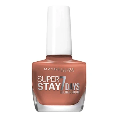 Image of Maybelline New York Forever Strong Gel Nail Polish 931 Muted Mocha Long Lasting Nude Beige