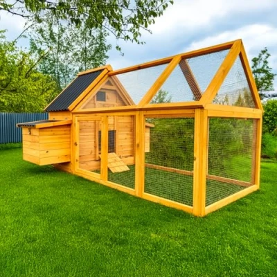 Image of COCOON CHICKEN COOP HEN HOUSE POULTRY ARK NEST BOX NEW MODEL ECO 600 2N WITH DETACHABLE HUGE 1.4M RUN