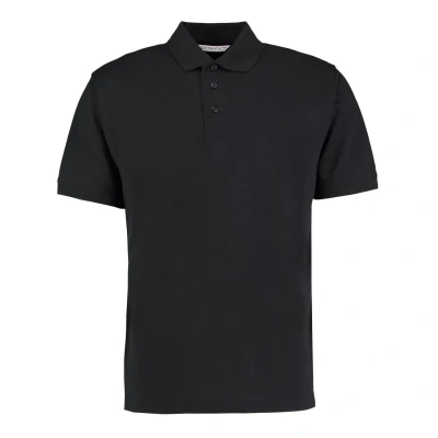 Image of Kustom Kit Mens Short Sleeve Polo Shirts, Black, XXXX Large. KK403
