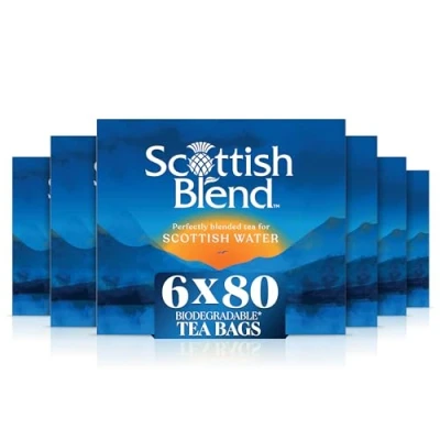 Image of Scottish Blend Black Tea Bags Perfectly Blended For Water 480 Plant Based Biodegradable Teabags