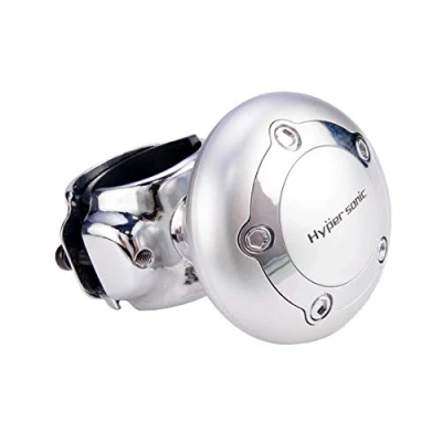 Image of Hypersonic Vehicle Silver Steering Wheel Spinner Knob Plastic Car Power Handle Accessories