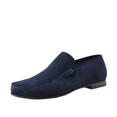 Image of Loake Men&#039;s Suede Nicholson Loafers Navy 9