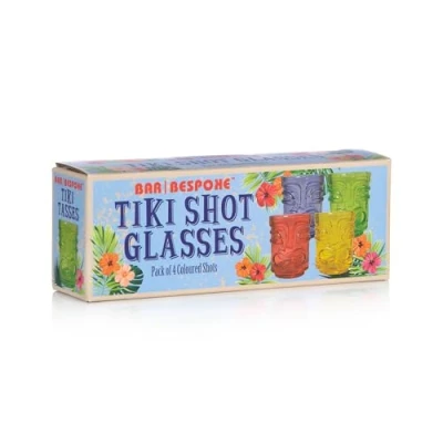 Image of Bar Bespoke Coloured Tiki Shot Glasses 4 Pack