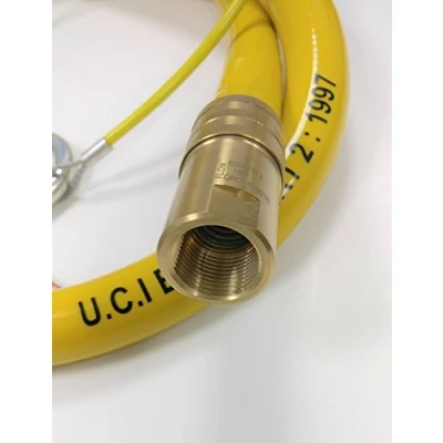Image of CATERHOSE COMMERCIAL GAS HOSE YELLOW, SIZE 1/2&quot;, 1.5M BS 669