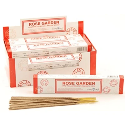 Image of Stamford Rose Garden Masala Incense, 15 Sticks x 12 Packs