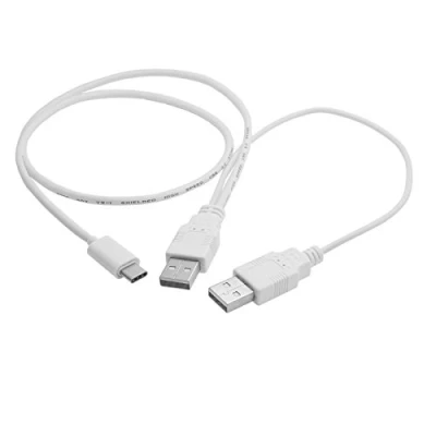 Image of CY USB 3.1 Type C to Dual A Male Extra Power Data Y Cable for Cell Phone &amp; Hard Disk