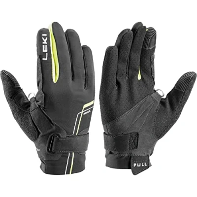 Image of LEKI Nordic Move Shark Gloves, Black/Yellow/White, EU 8