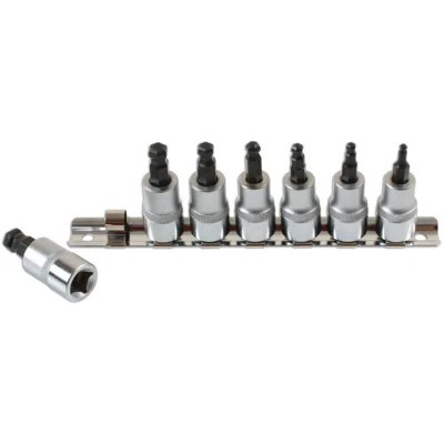 Image of Laser Tools Ball End Hex Socket Bit Set 3/8&quot;D7 Piece