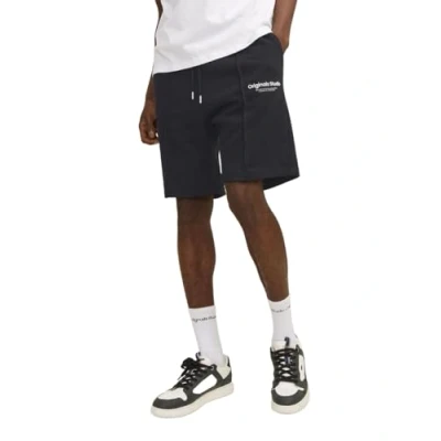 Image of JACK &amp; JONES Men&#039;s Jpstkane Jjvesterbro Sweat Shorts GMS Sn, Black, L