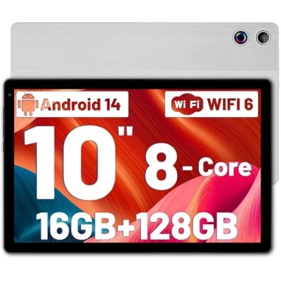 Image of Ainmel Tablet 11 inch Android 14 Tablets 10GB+128GB(TF 1TB), 8 Core, 5G/2.4G WiFi 6.0, 6800mAh, 5MP+8MP Camera, 1280 * 800 HD Touchscreen PC, 2 Speaker (Grey)