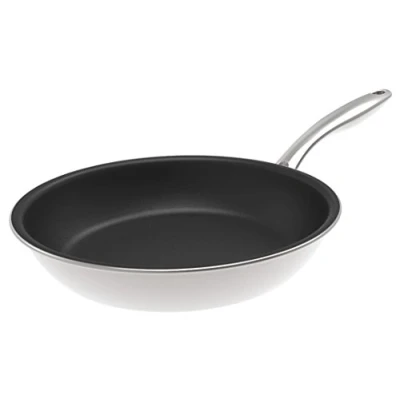 Image of Kuhn Rikon Swiss Multiply Non Stick Frying Pan, Silver/Black, 26 cm