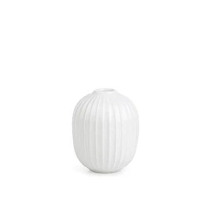 Image of Kähler Hammershøi Candle Holder Round Diameter 8.5 cm Danish Handmade White