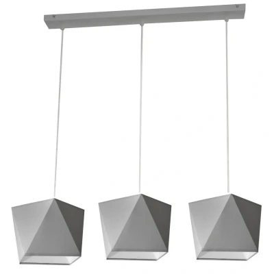 Image of Adamant Straight Bar Pendant Ceiling Light Grey 75cm