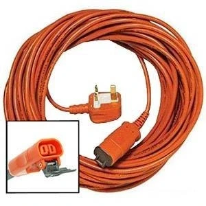 Image of SPARES2GO 20 Metre Mains Cable &amp; Lead Plug for Flymo Lawnmower (20m)