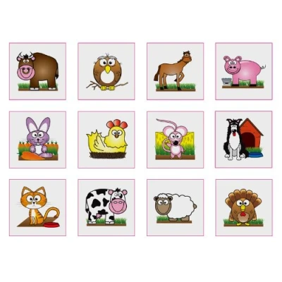 Image of HENBRANDT Temporary Tattoo&#039;s FARMYARD 12 x 6 packs = 72 Tattoos supplied