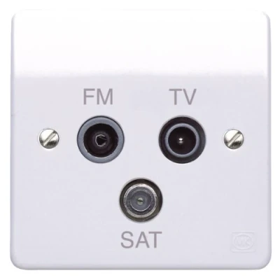 Image of Mk K3553WHI 1 Gang TV/FM/SAT Triplexer