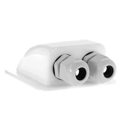 Image of Offgridtec© Roof Guide 2 Way White for Cable Outer Diameter 3 12 mm Motorhome Caravan Boat Solar Grommet ABS