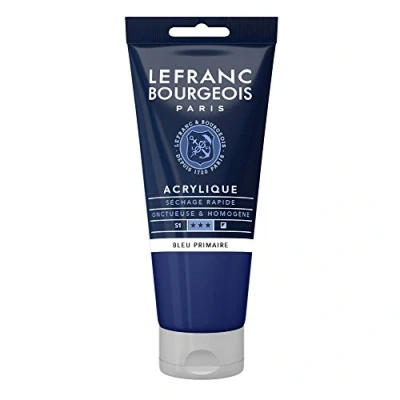 Image of Lefranc Bourgeois Artist Colour, Acrylic Paint, Primary Blue, 80 ml (1er Pack)