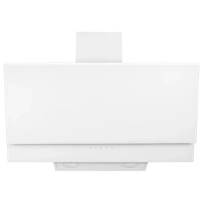 Image of electriQ 80cm Angled Cooker Hood White Glass
