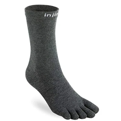 Image of Injinji Liner Teensokken Zwart Unisex Crew Lightweight