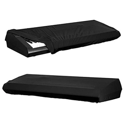 Image of Stretchable Electronic Piano Keyboard Dust Cover for 66 88 Key Keyboard, Black