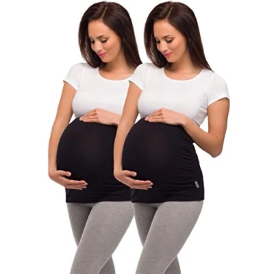 Image of Be Mammy Maternity Belly Band 04 2 Pack (2 x Black, L)