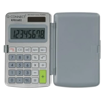 Image of Q Connect 8 Digit Pocket Calculator Extra Large Display 99 x 58 6 mm KF01602