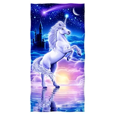 Image of YISUMEI Shower/Beach Towel Unicorn 70 cm x 140