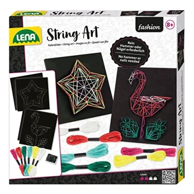 Image of Lena 42656 String Art Flamingo &amp; Star, Colourful