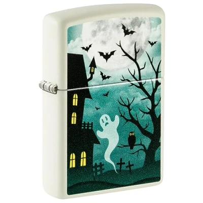Image of Zippo Lighter, Metal, White