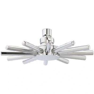 Image of Hudson Reed A3027 ǀ Modern Bathroom Cloudburst Brass Fixed Shower Head, 80mm x 230mm, Chrome