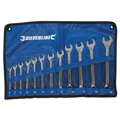 Image of Silverline Combination Spanner Set 12pce 6 22mm