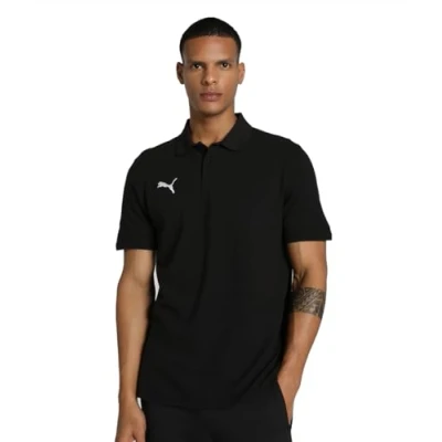 Image of Puma Teamgoal Casuals Polo shirt, Men&#039;s, Size: XL, Black/white