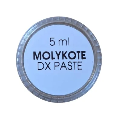 Image of Molykote DX paste reduces friction and wear, very good strength, excellent corrosion protection, seizure (DX in 5 ml pot)