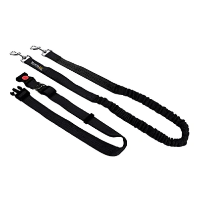 Image of Regatta Reflective Shock Absorbing Hardwearing Waist Belt Jogging Hands Free Running Dog Lead,Black,One Size