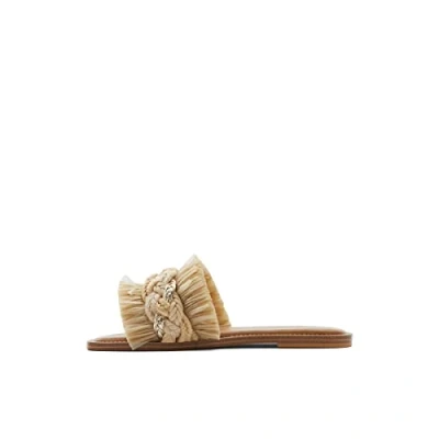 Image of Aldo Women&#039;s Rattana Flat Sandal, Natural, 3 UK