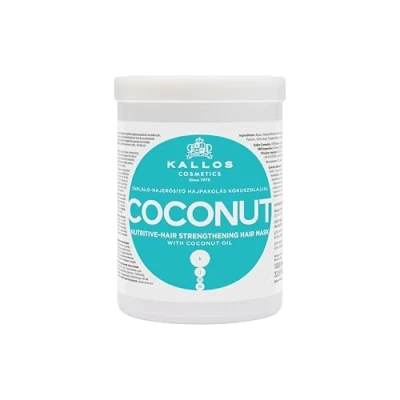 Image of Kallos, Nourishing Hair Strengthening Mask with Coconut Oil, White, 1 l (Pack of 1)