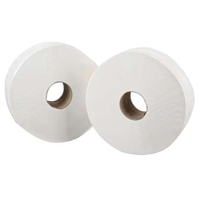 Image of Maxima Mini Jumbo Toilet Roll 200 Metre White (Pack of 12) 1102045