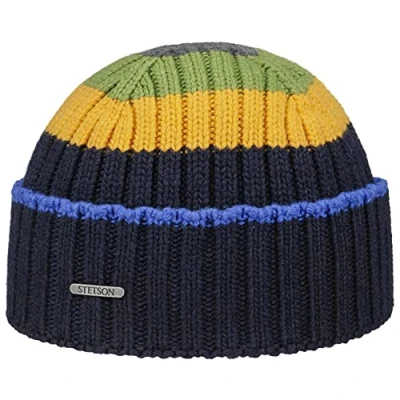 Image of Stetson Velcano Knit Beanie with Cashmere Women/Men Made in Italy hat Wool Cuff, Cuff Winter Autumn One Size Mixed Colours