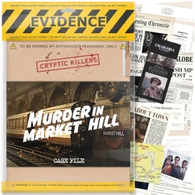 Image of Cryptic Killers Unsolved Murder mystery game Cold Case Files Investigation Detective Evidence &amp; Crime File individuals, date nights party games in Market Hill