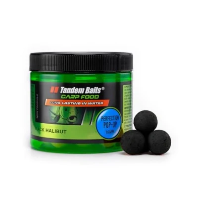 Image of Tandem Baits Carp Food Perfection Pop Up Black Halibut Ups Fishing Without Effort Bait for Big Fish Accessories Professionals &amp; Hobby Anglers 16 mm 70 g
