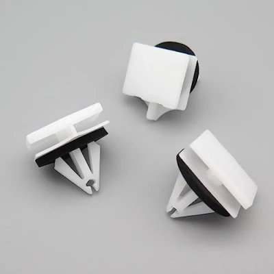 Image of VVO Fasteners Plastic Side Skirt, Sill Moulding Cover Trim Clip, White (Pack of 10)