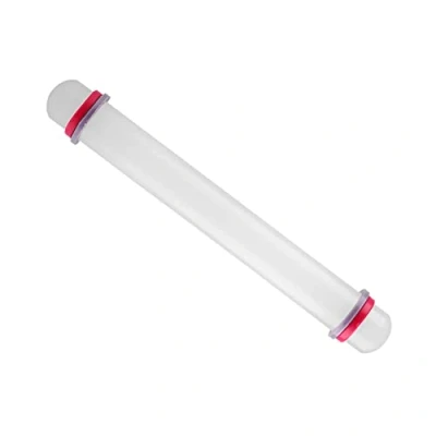 Image of 9 Inch Rolling Pin for Icing,Rolling with Thickness Guide Rings,Adjustable Pastry Dough Roller Fondant, Pizza, Pasta,Rolling Baking