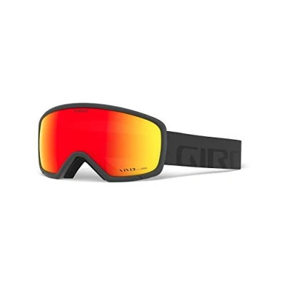 Image of Giro Mens Ringo Snow Goggles Grey Wordmark with Vivid Ember Lens