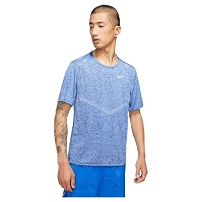 Image of NIKE CZ9184 482 M NK DF RISE 365 SS Sweatshirt Men&#039;s Game Royal/Htr/Slicctive Silv XL
