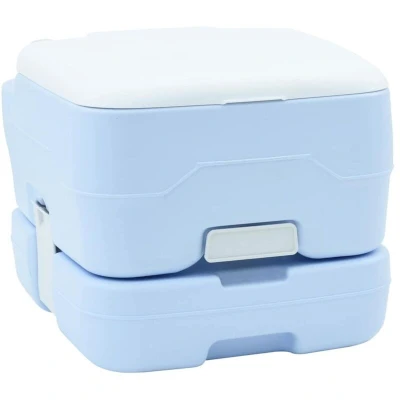 Image of vidaXL Portable Camping Toilet 10L Fresh Water &amp; Waste Tank Blue