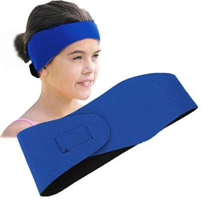 Image of Swimming Headband Elastic Comfortable Neoprene for Children Adults (M Blue)
